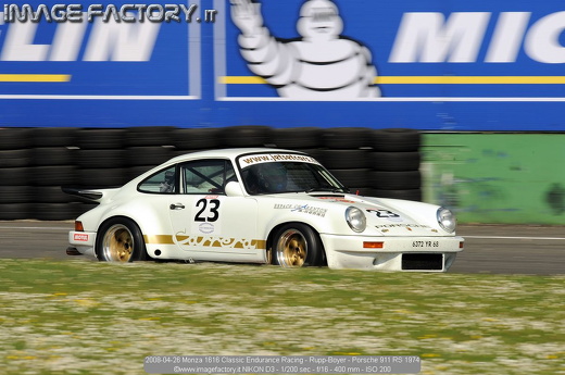 2008-04-26 Monza 1616 Classic Endurance Racing - Rupp-Boyer - Porsche 911 RS 1974